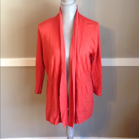Premise Sweaters - Long orange cardigan